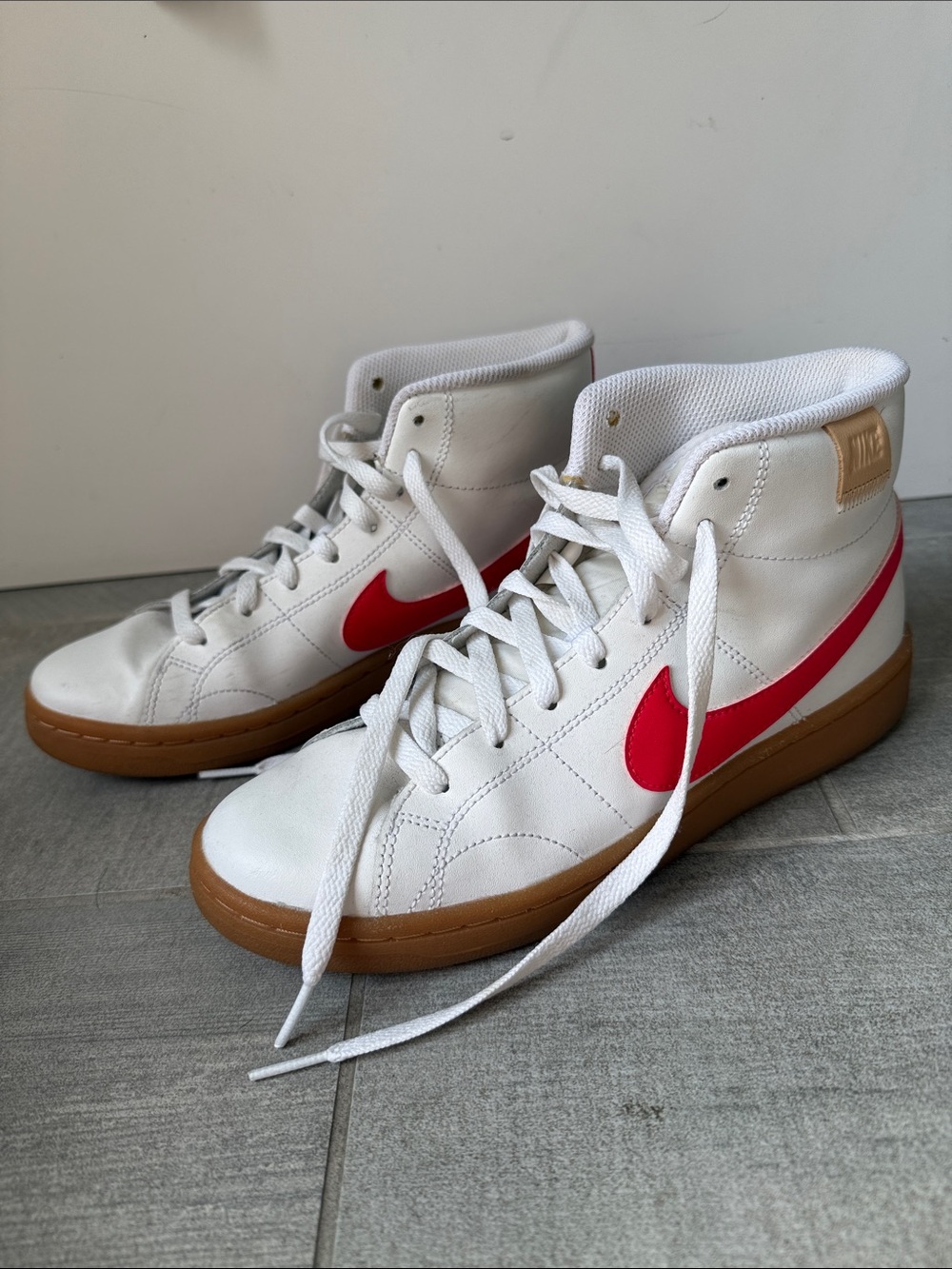 Nike Court Royale 2 Mid White Siren Red Gum W - Picture 4 of 8